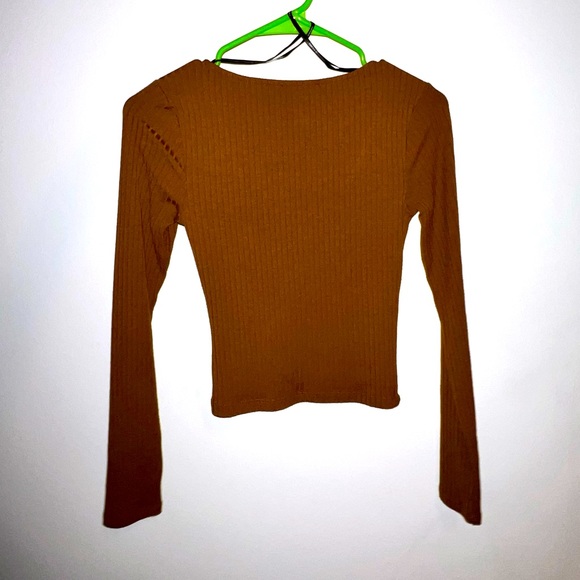 FOREVER21 Brown Ribbed Top - Picture 5 of 8